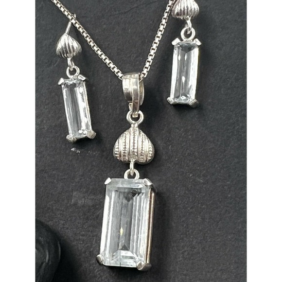Aquamarine Gemstone Handmade Jewelry Set Stone Mine Gilgit Pakistan - Picture 2 of 11